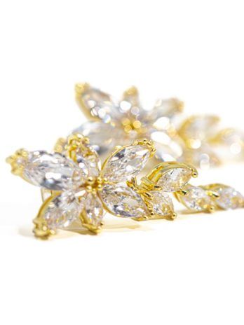Pendiente Joya Cristal Oro