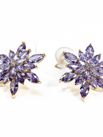Pendiente Joya Flores Violetas