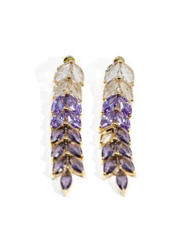Pendiente Joya Cristales Violetas