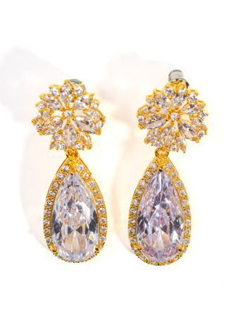 Pendiente Joya Cristal Oro