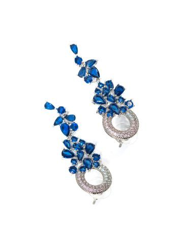 Pendiente Joya Cristal Lágrima Azul