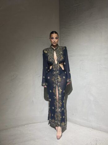 Kaftan arabe seda cristal