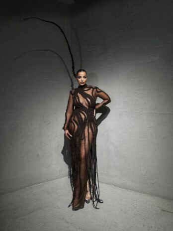 Vestido trenzado chocolate